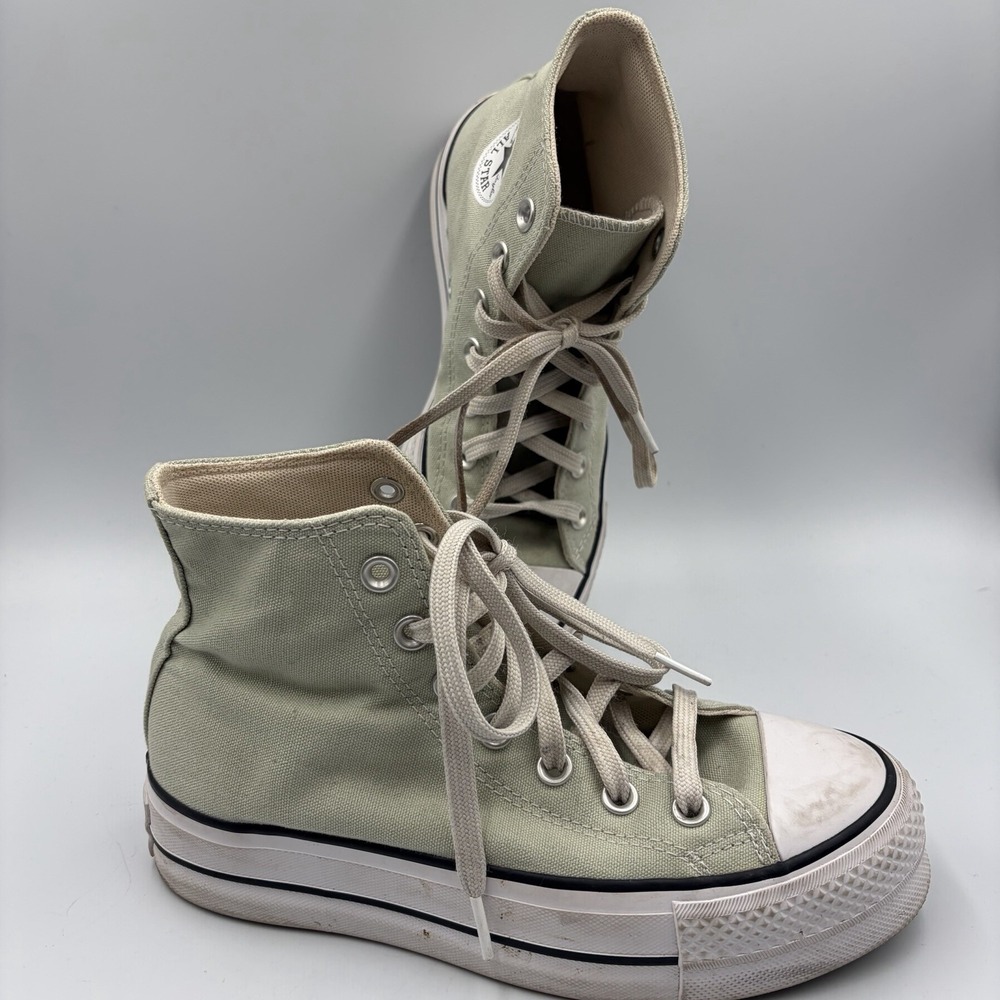 Converse Chuck Taylor All Star Lift Hi Sage Green Platform Women's 6 Y2K